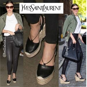 AUTHENTIC YSL LEATHER ESPADRILLES